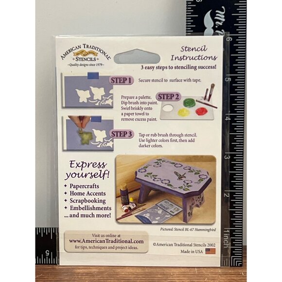 American Traditional Stencil BL-258 HONEYCOMB Laser Cut Craft Template - Picture 2 of 2